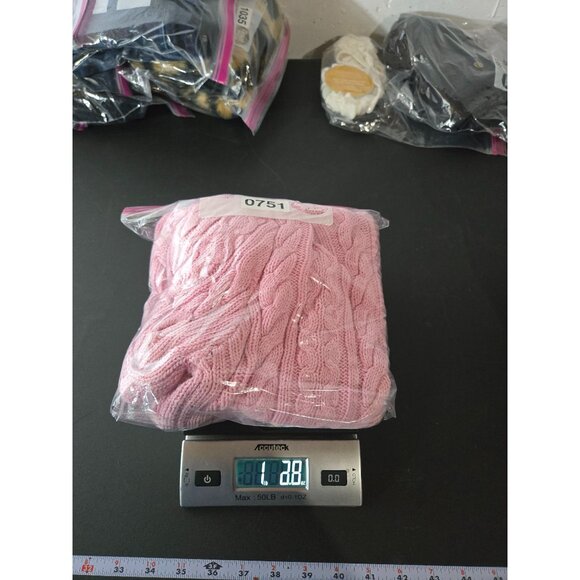 Vintage Ralph Lauren Womens Pink Quarter Zip Turtleneck Fisherman Sweater Medium - Picture 8 of 8